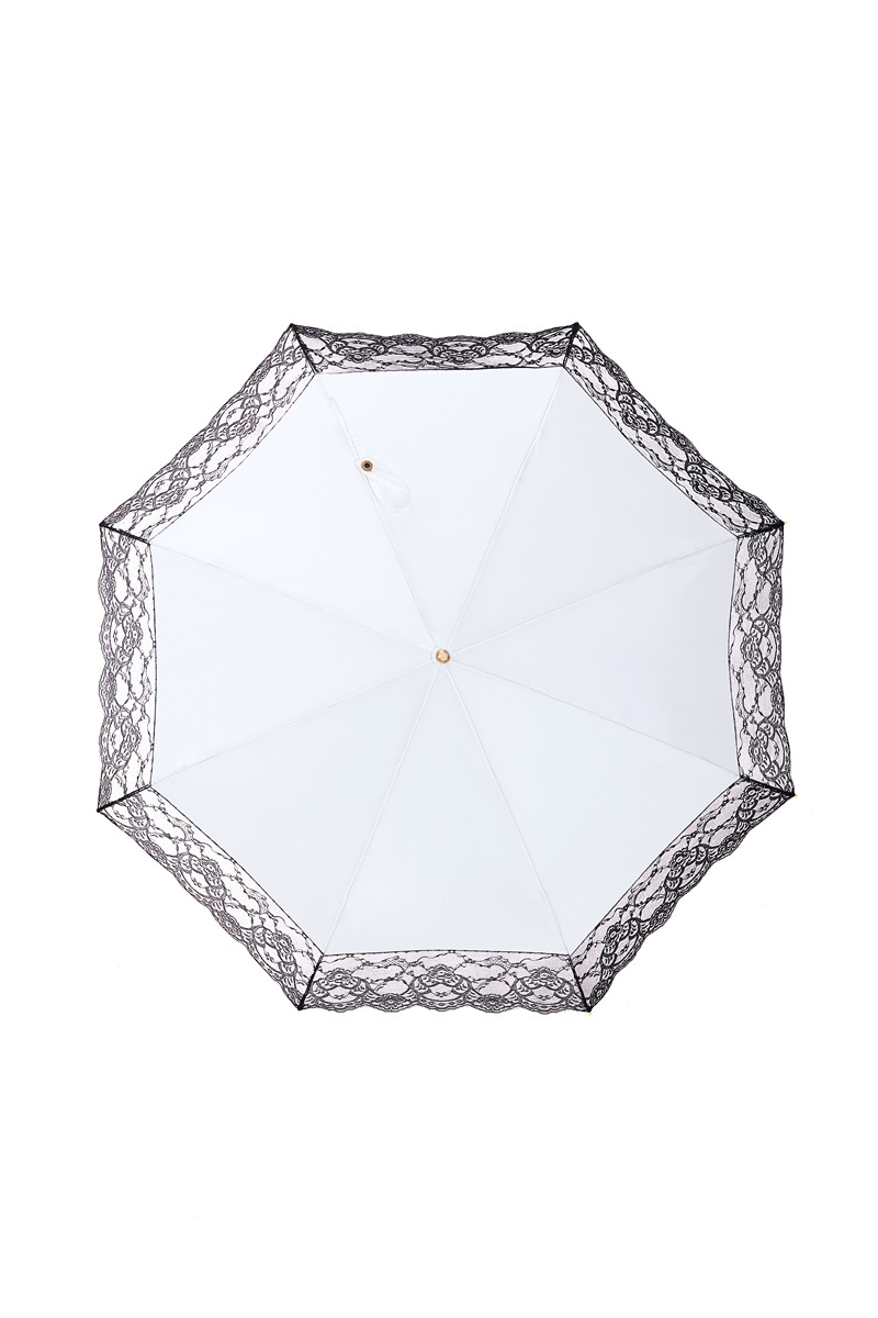 White jade lace folding umbrella