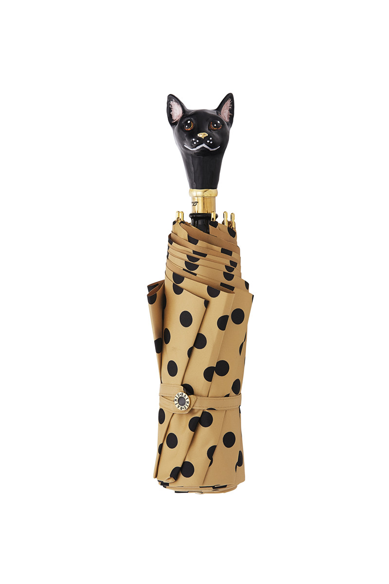 Black spot cat folding umbrella