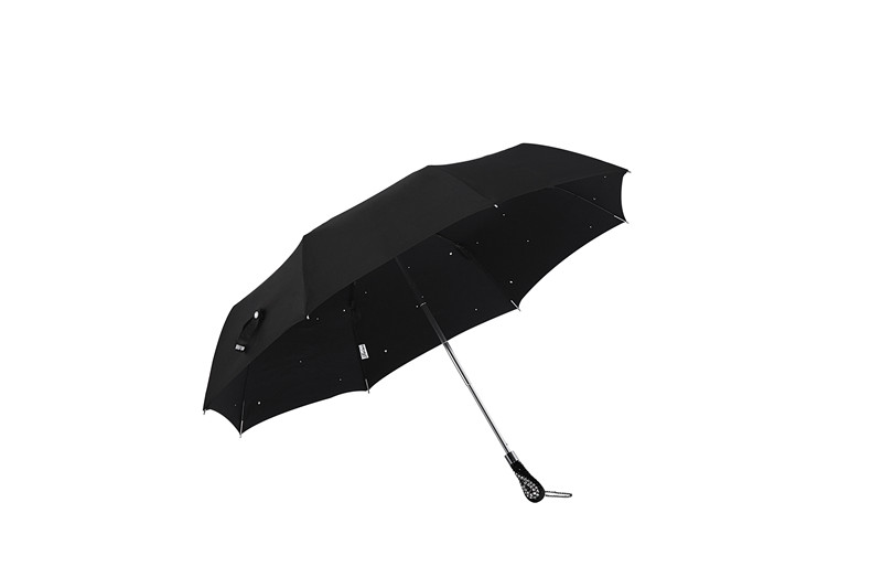 Rotating diamond folding umbrella