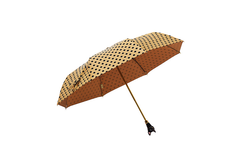 Black spot cat folding umbrella