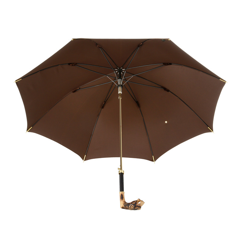 Wood leopard straight umbrella