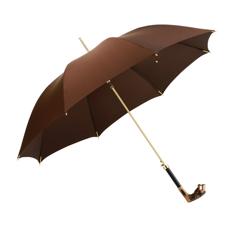 Wood leopard straight umbrella