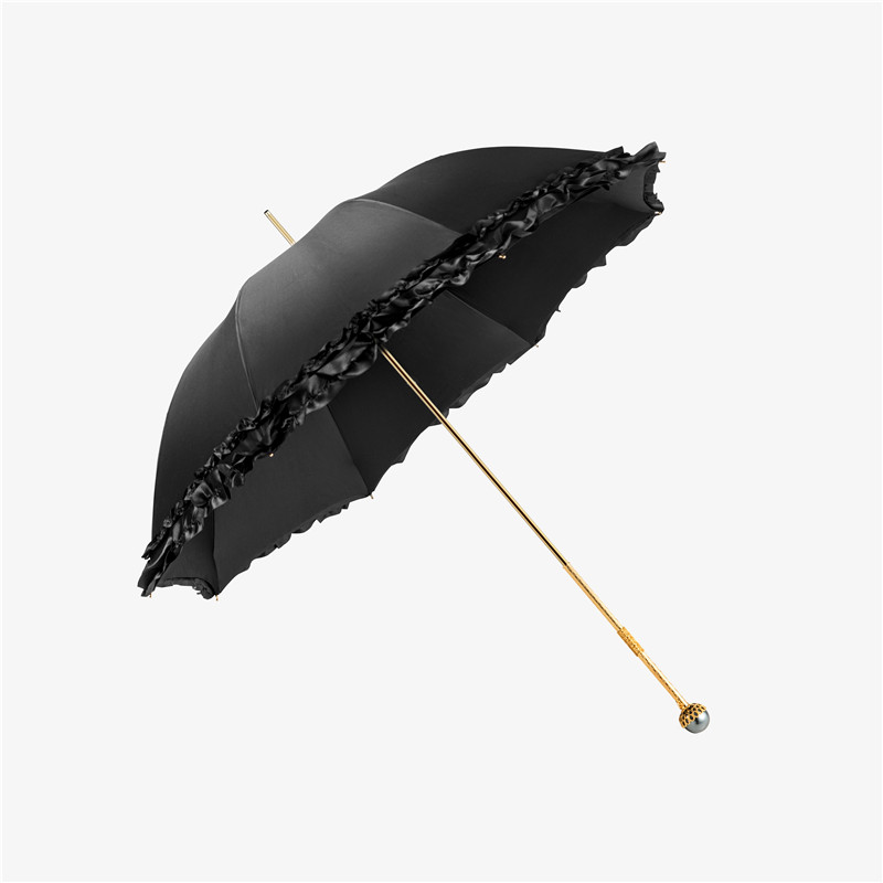 Black pearl straight umbrella