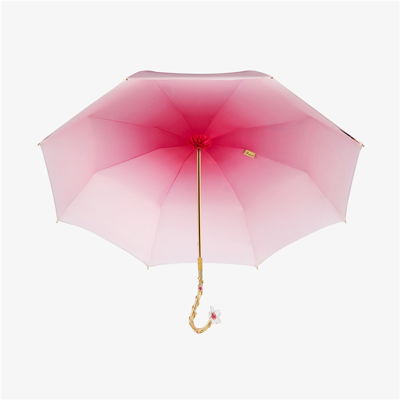 Double handle umbrella with curved handle