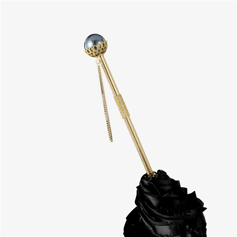 Black pearl straight umbrella