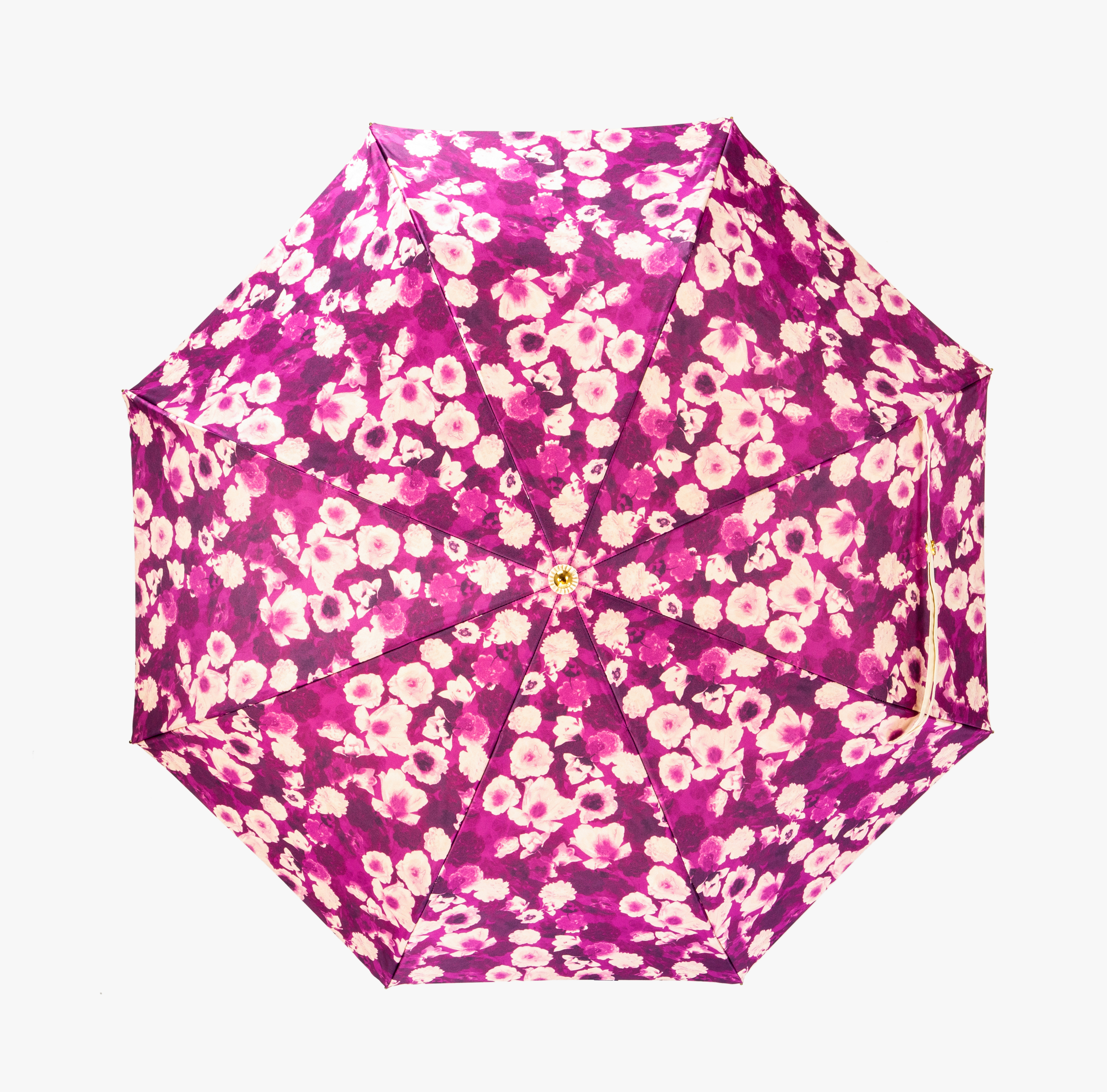 Delicate ball purple wood cotton folding umbrella