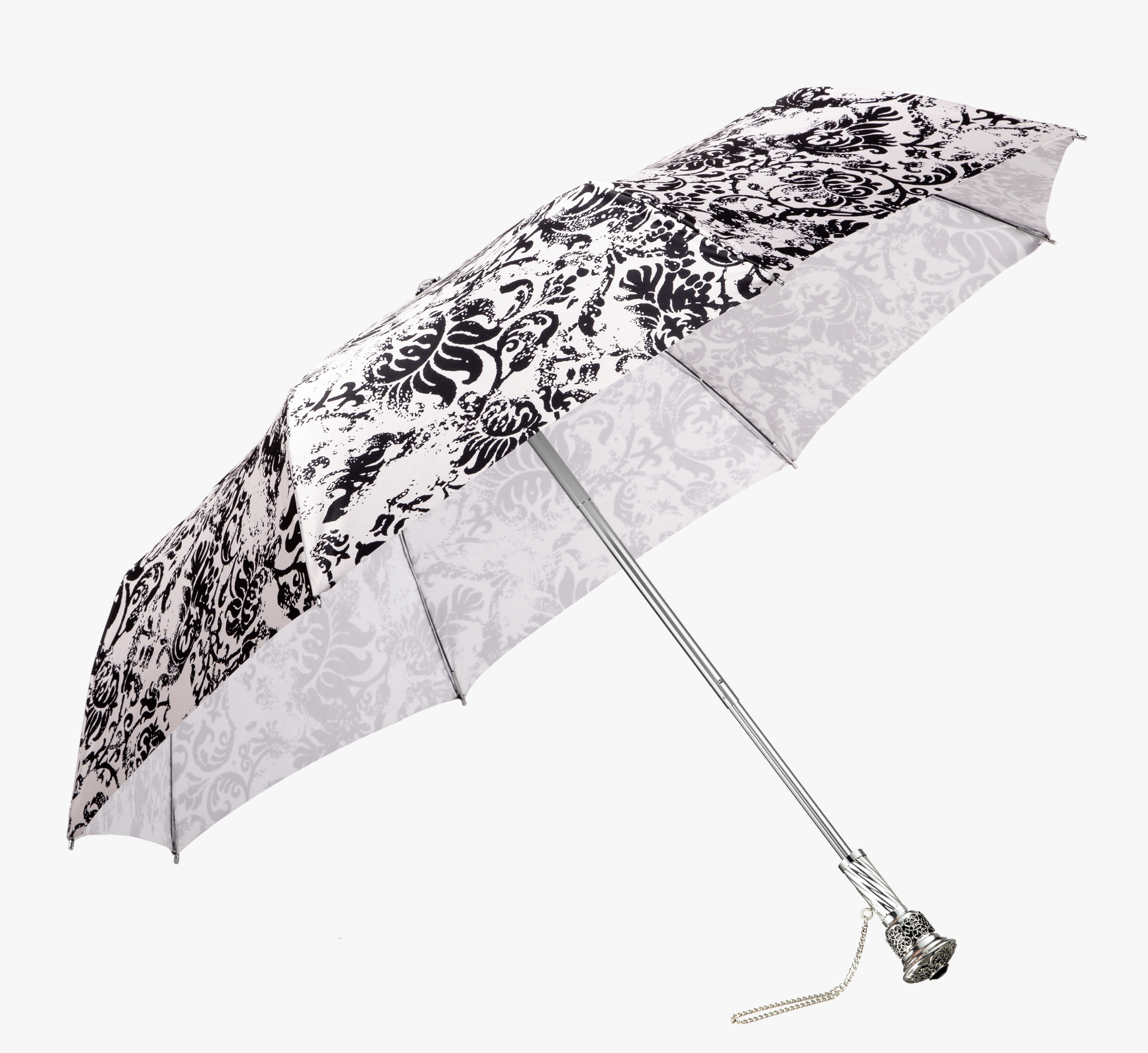 Three-fold carved hollow flower folding umbrella