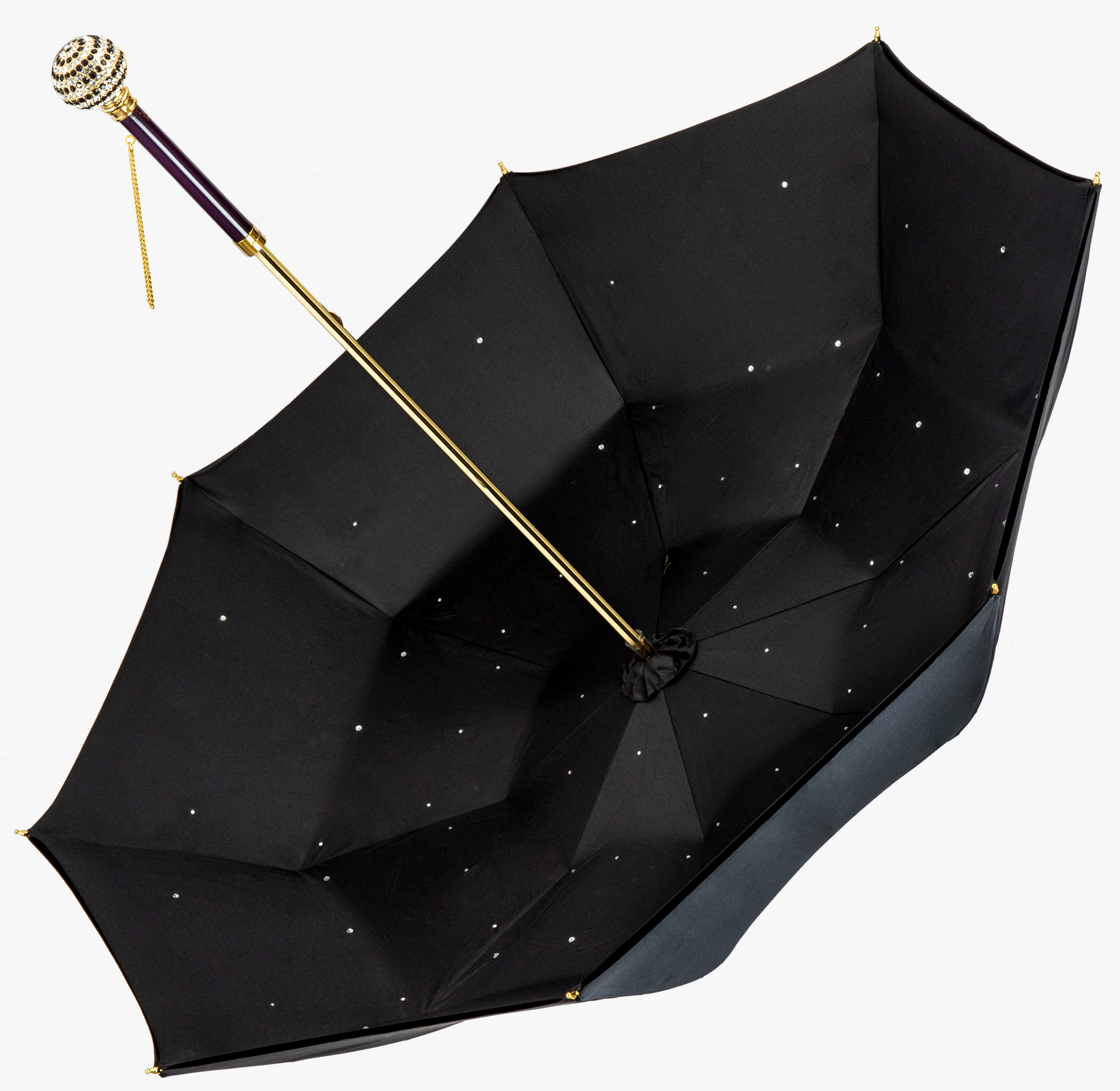 Full-drilled double-layer umbrella with stars inside