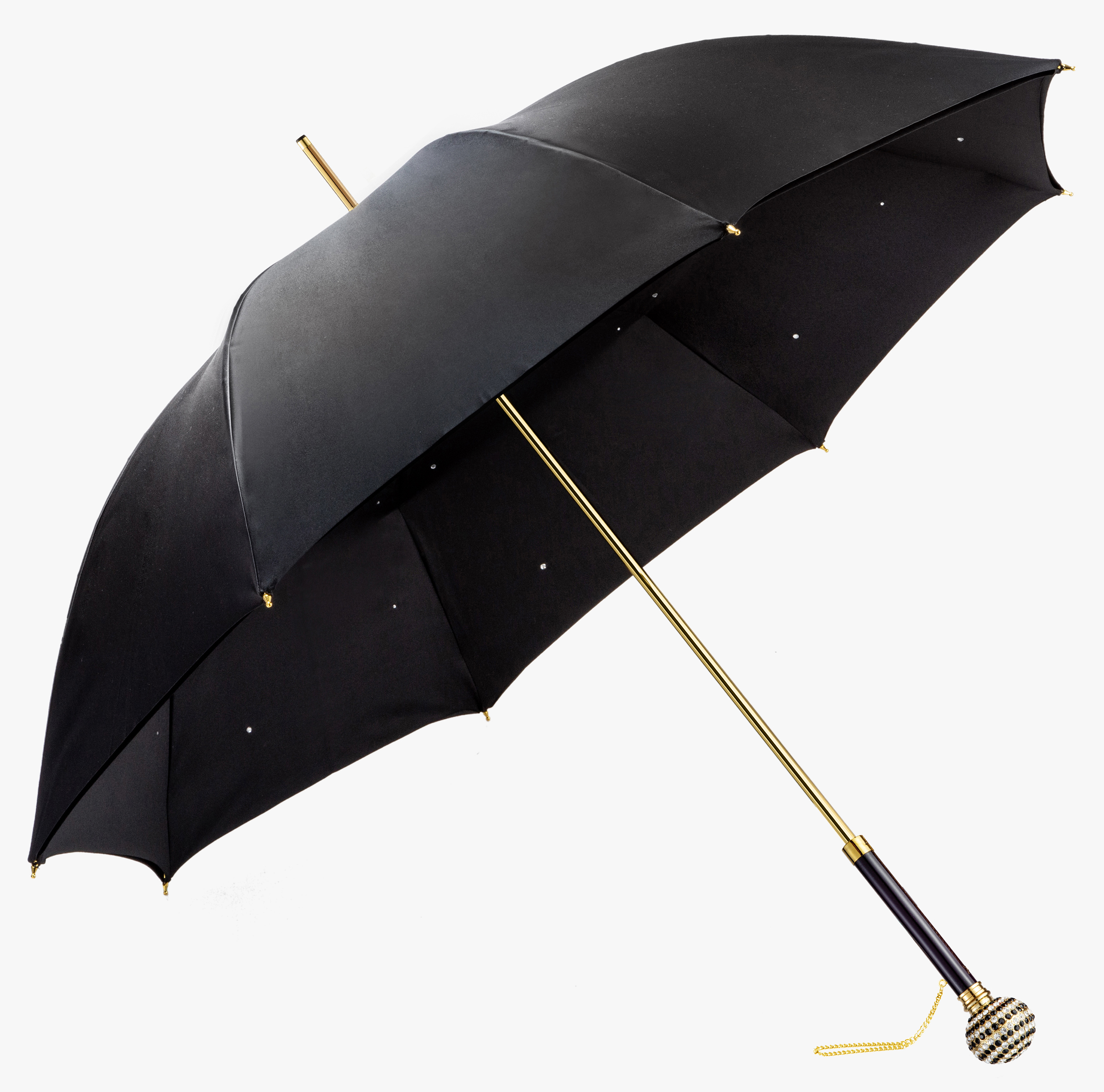 Full-drilled double-layer umbrella with stars inside