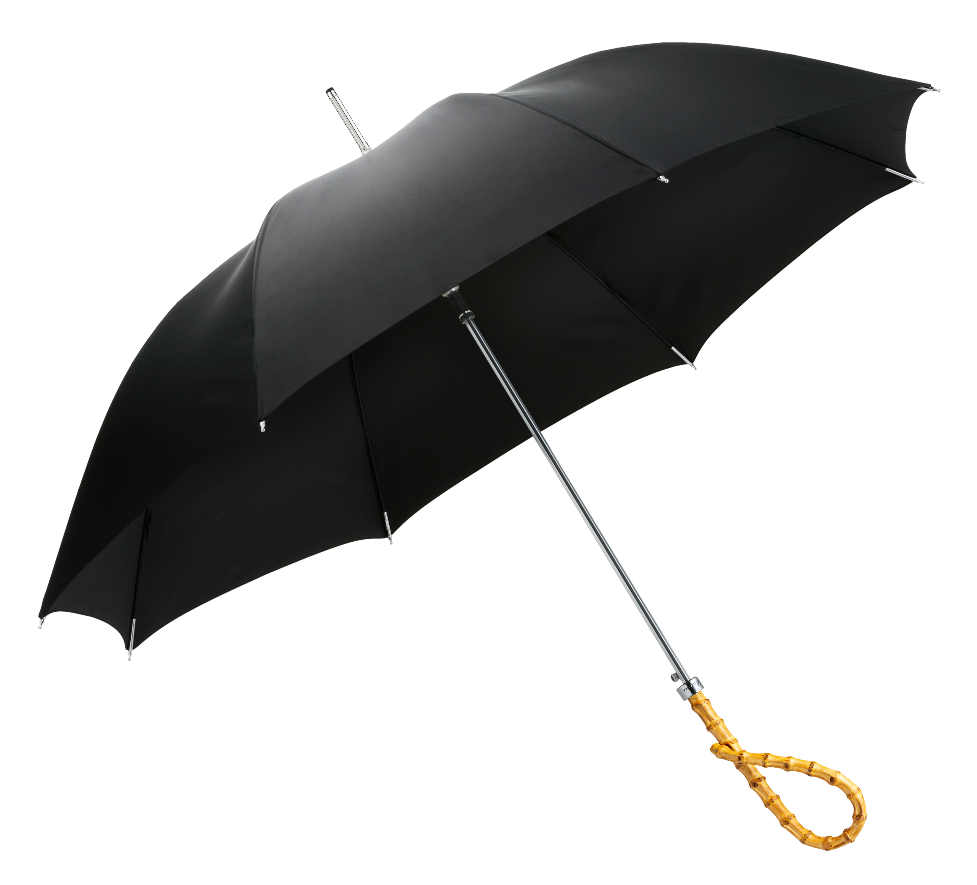 Rain and black -9-shaped elbow-umbrella with long handle