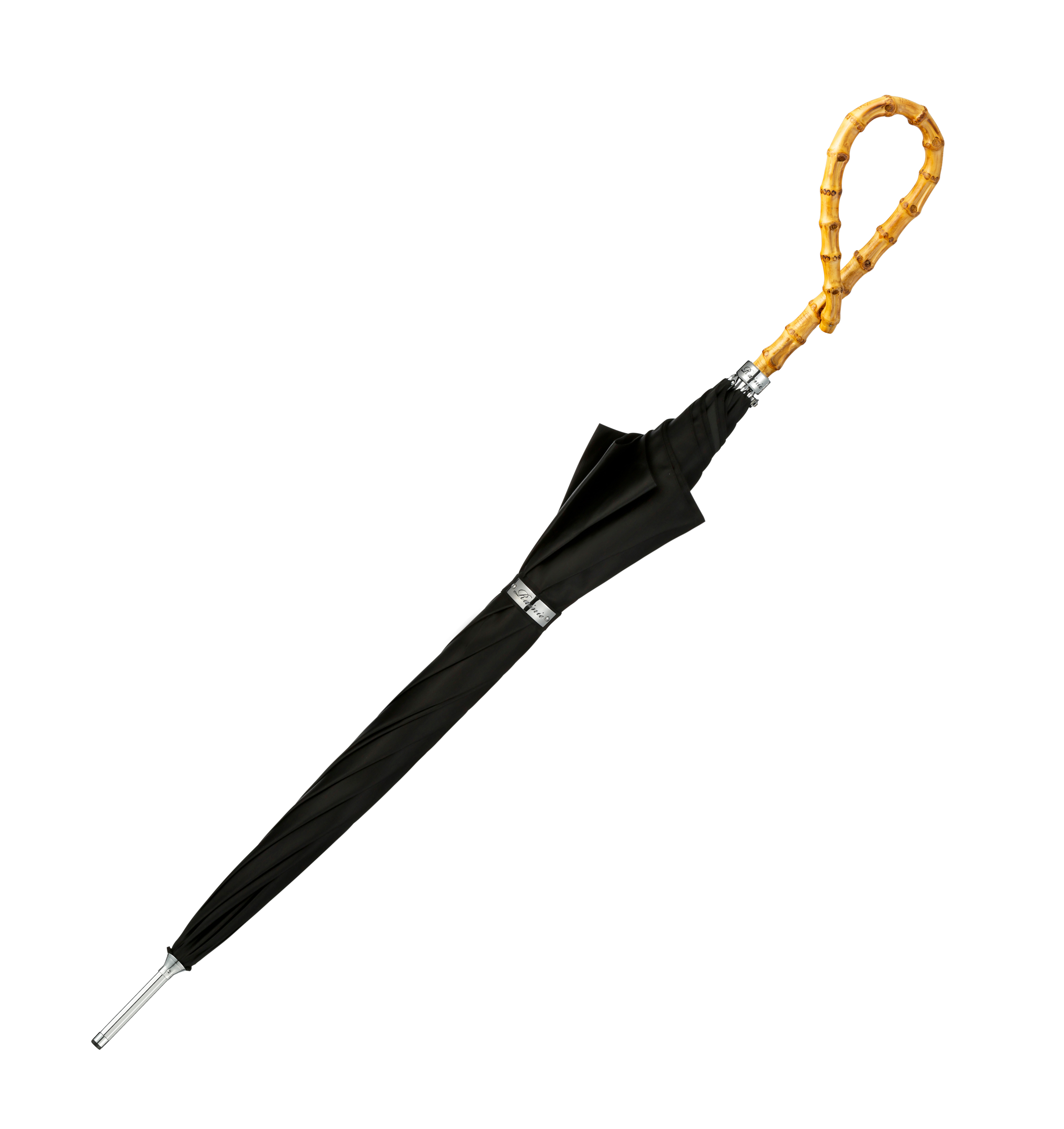 Rain and black -9-shaped elbow-umbrella with long handle