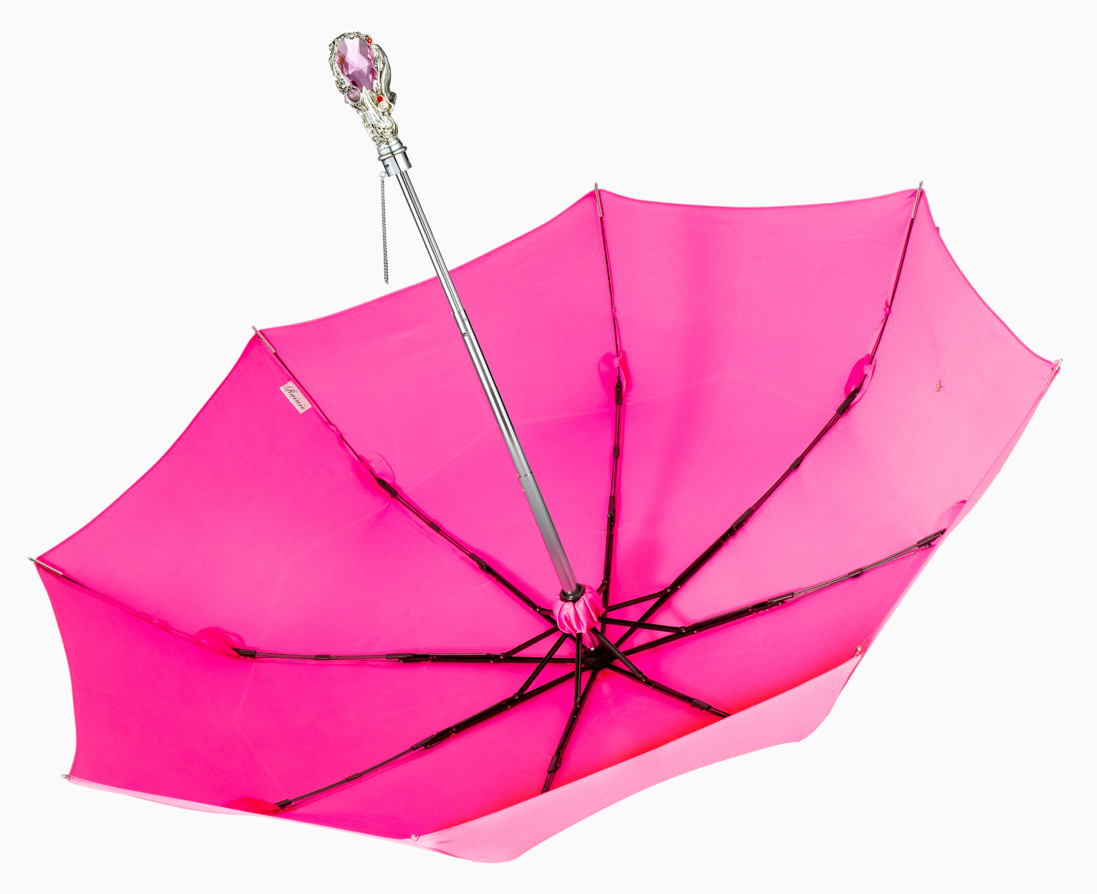 Gem-romantic pink-folding umbrella