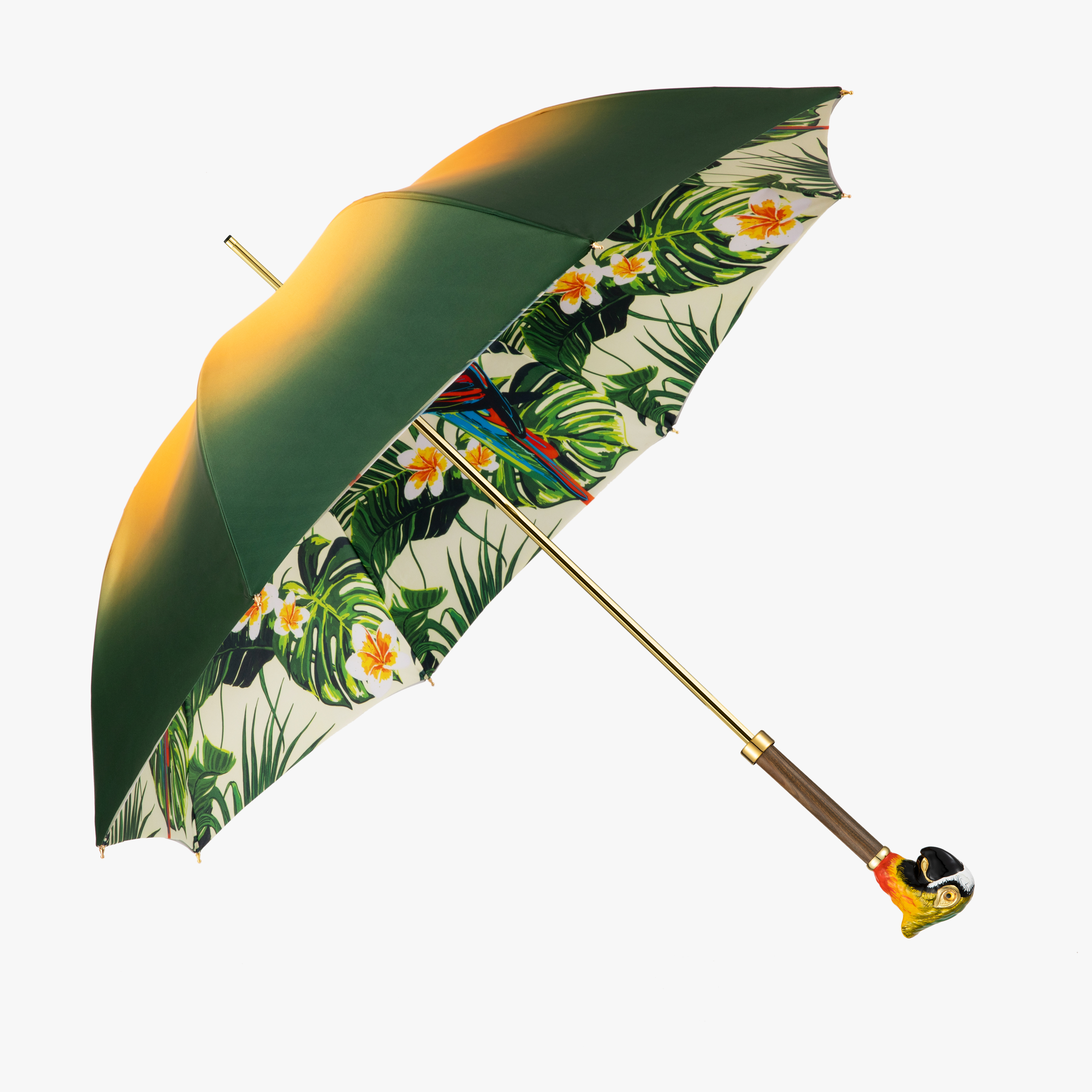 Enamelled Parrot Double handle Umbrella