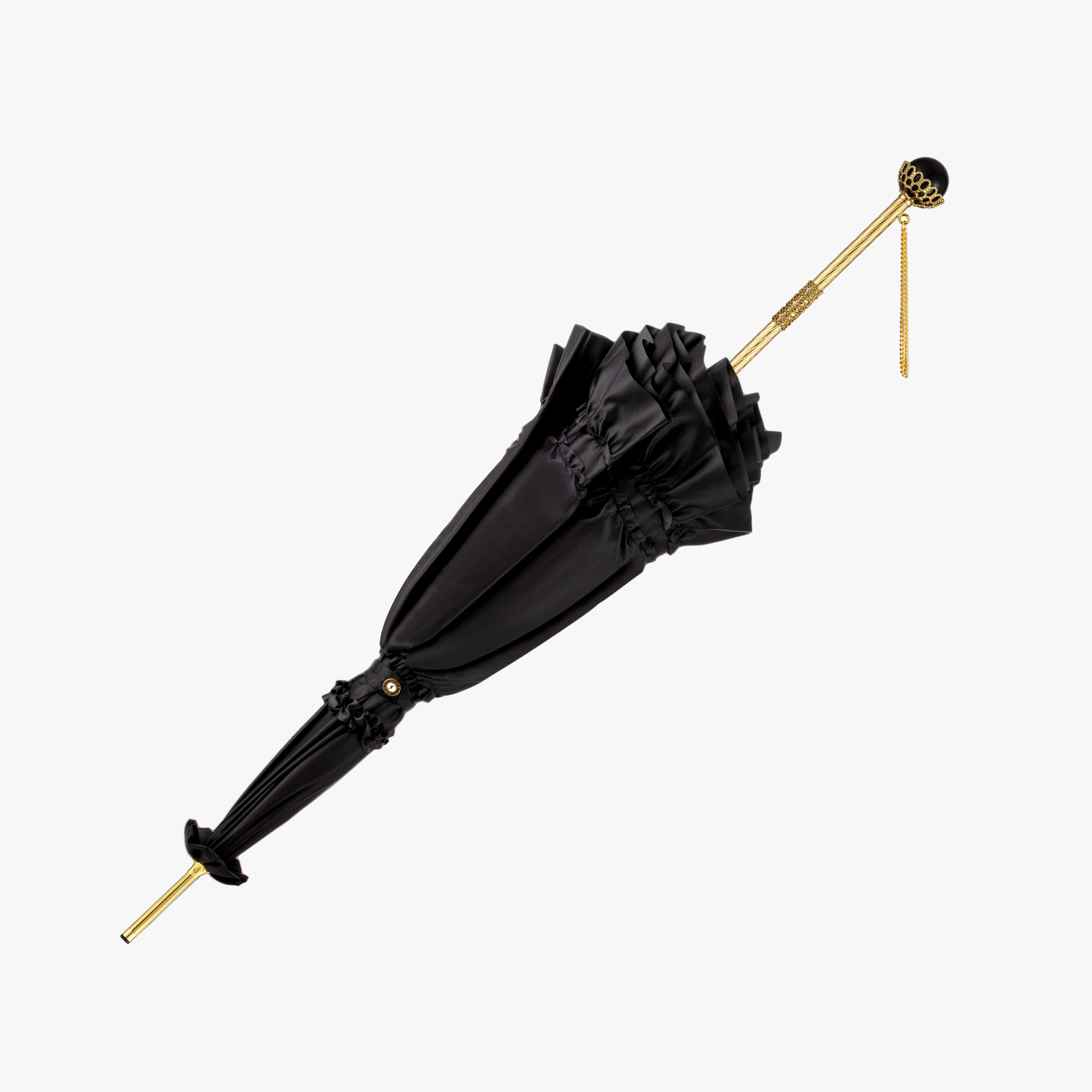 exquisite pearl double umbrella-Black snow princess