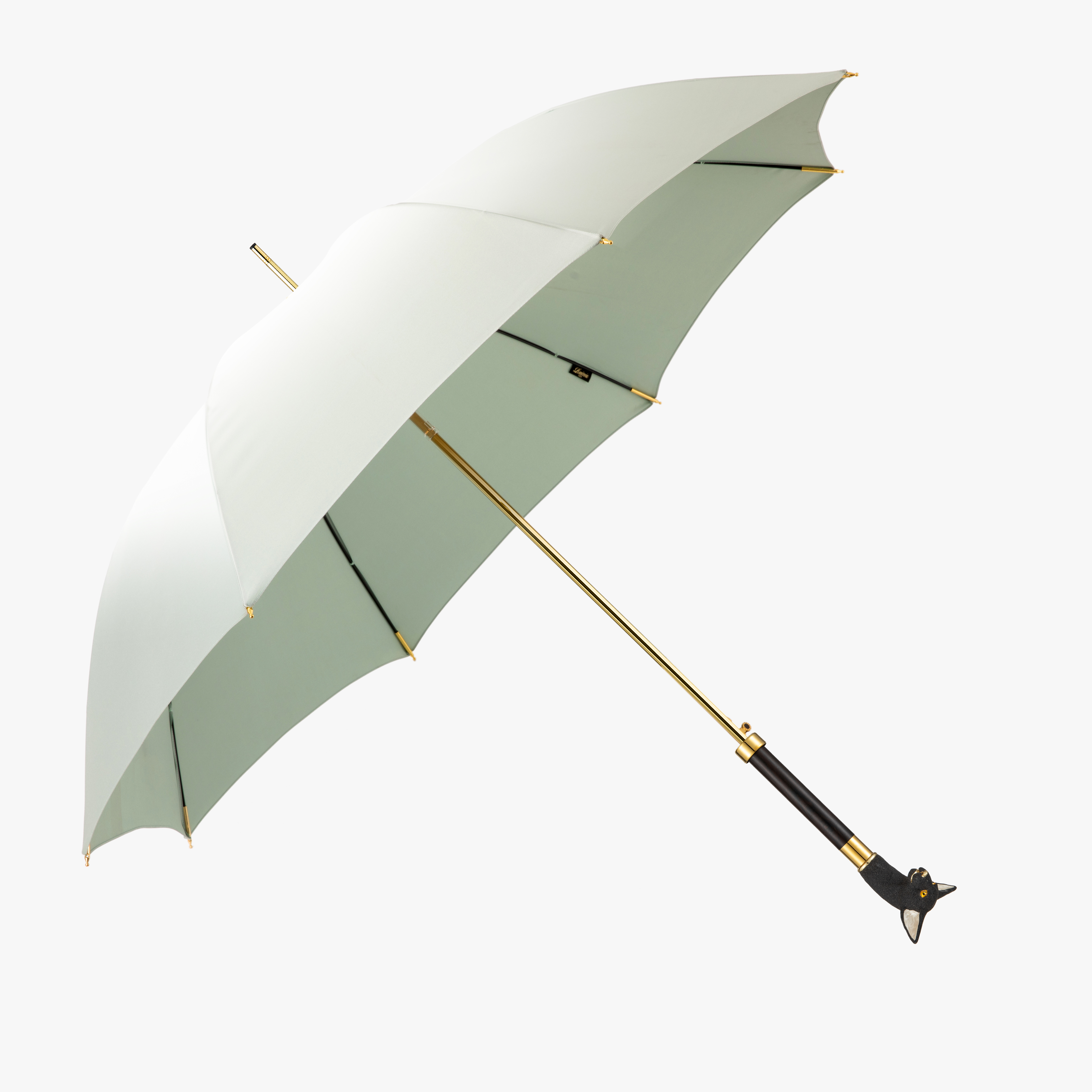 Frosted long-eared cat umbrella with straight handle