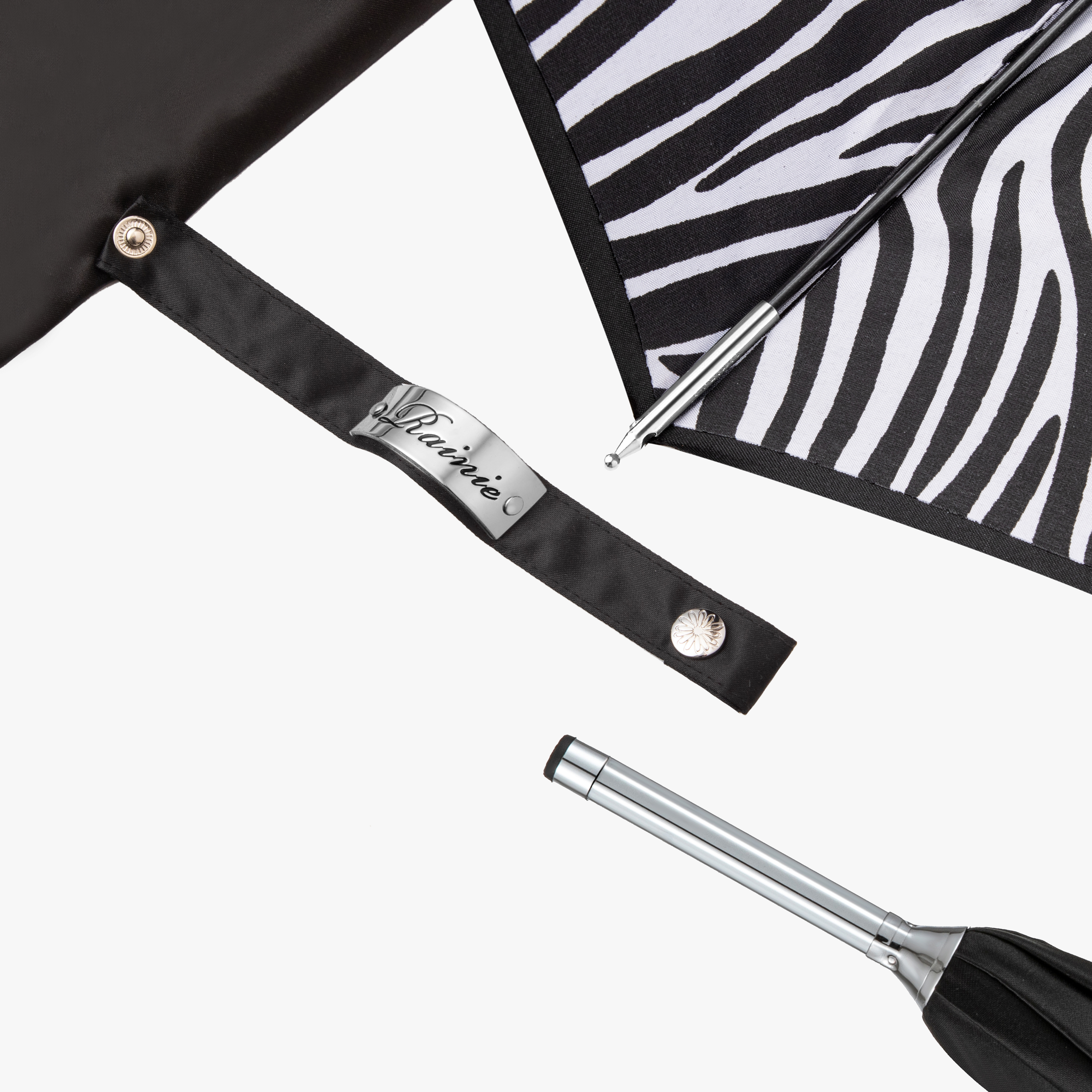 Zebra double straight handle umbrella