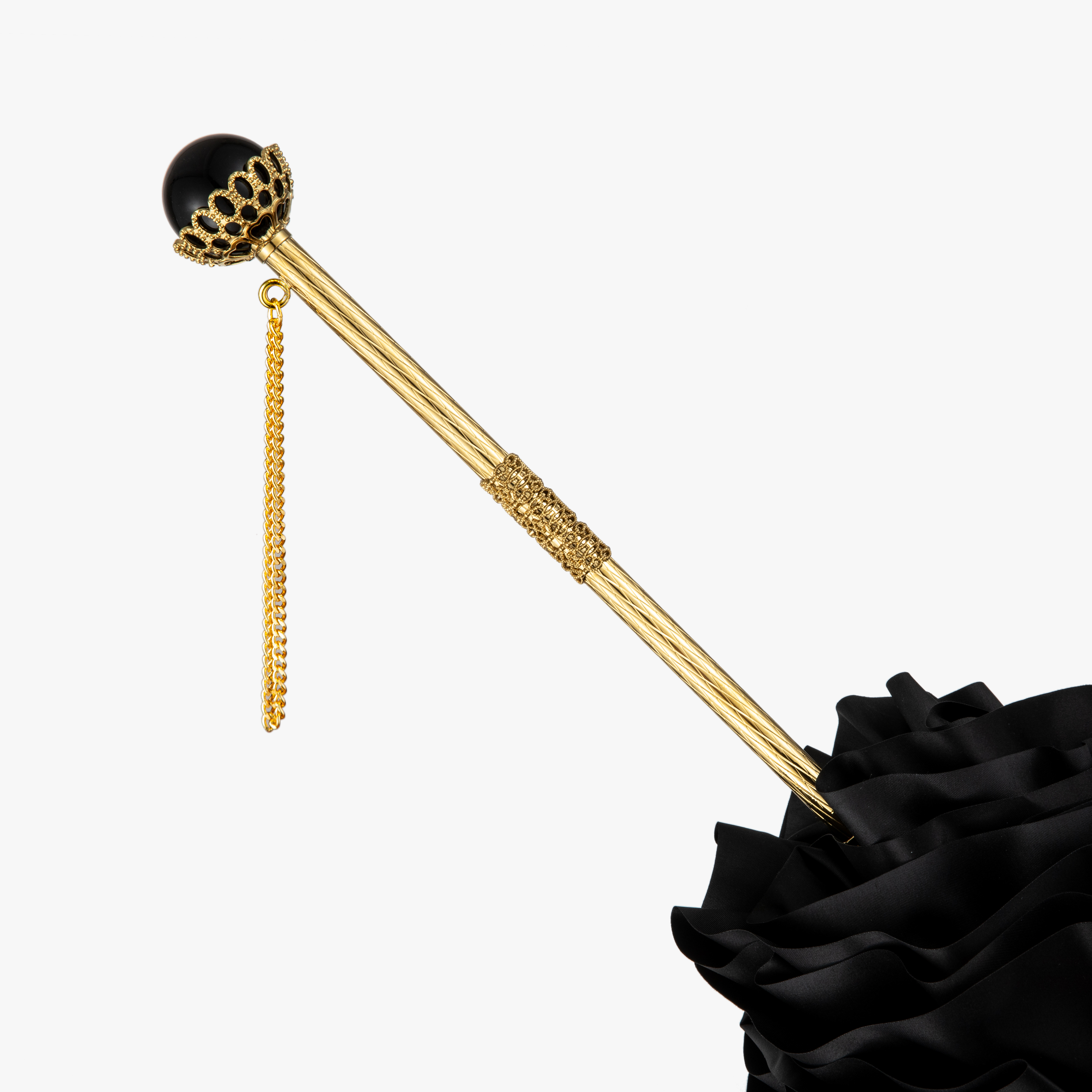 exquisite pearl double umbrella-Black snow princess