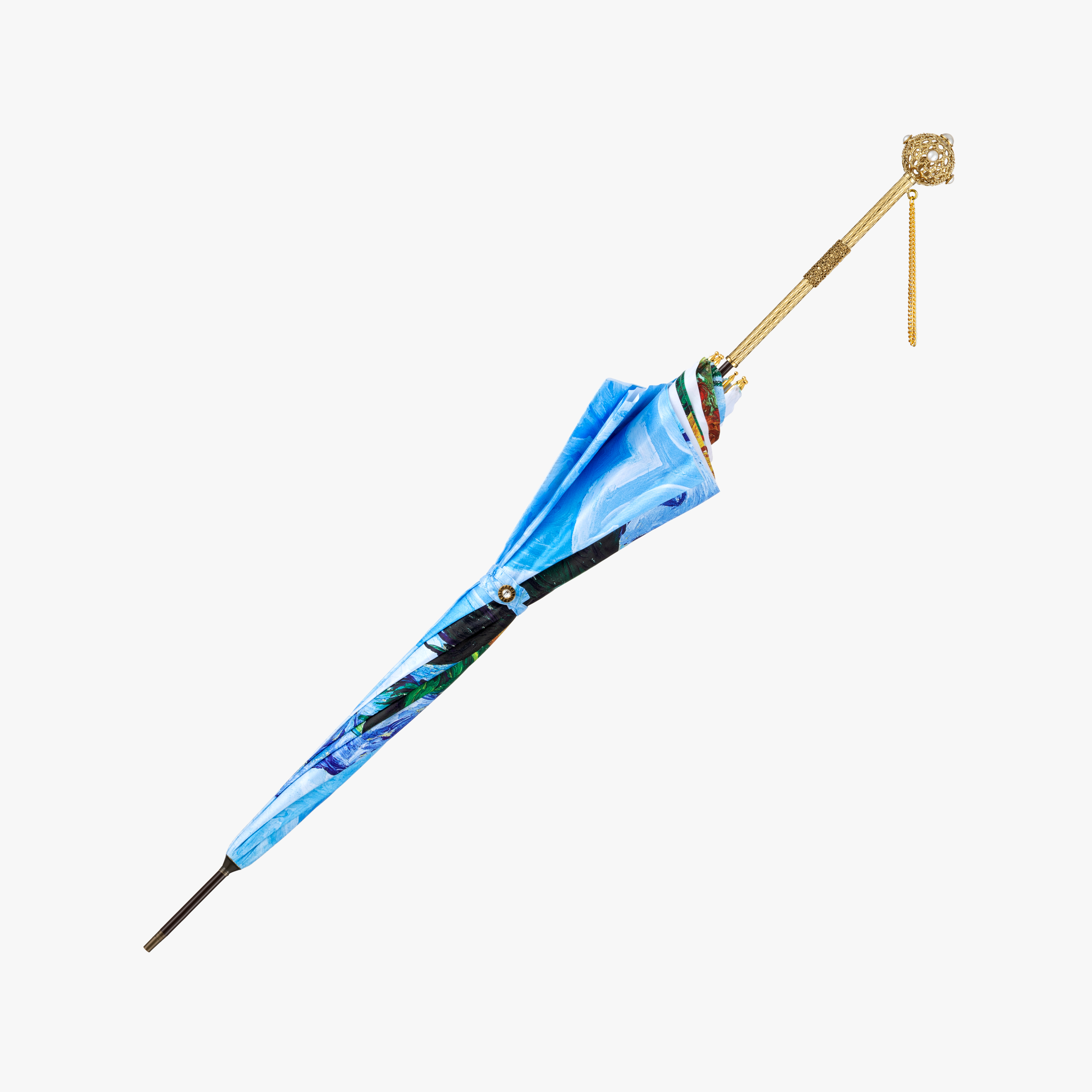 Exquisite ball wheat field umbrella with straight handle