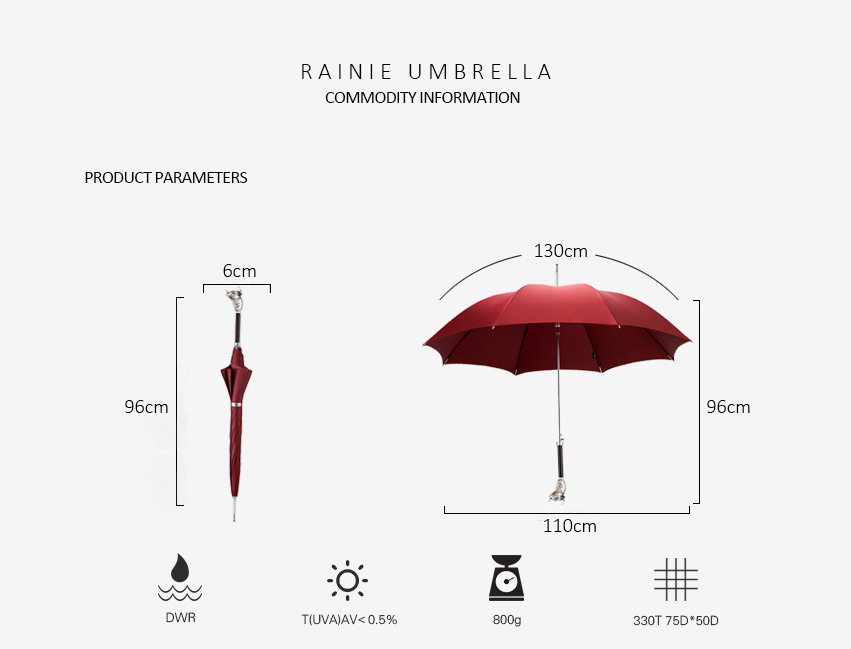 Bull umbrella with a straight handle