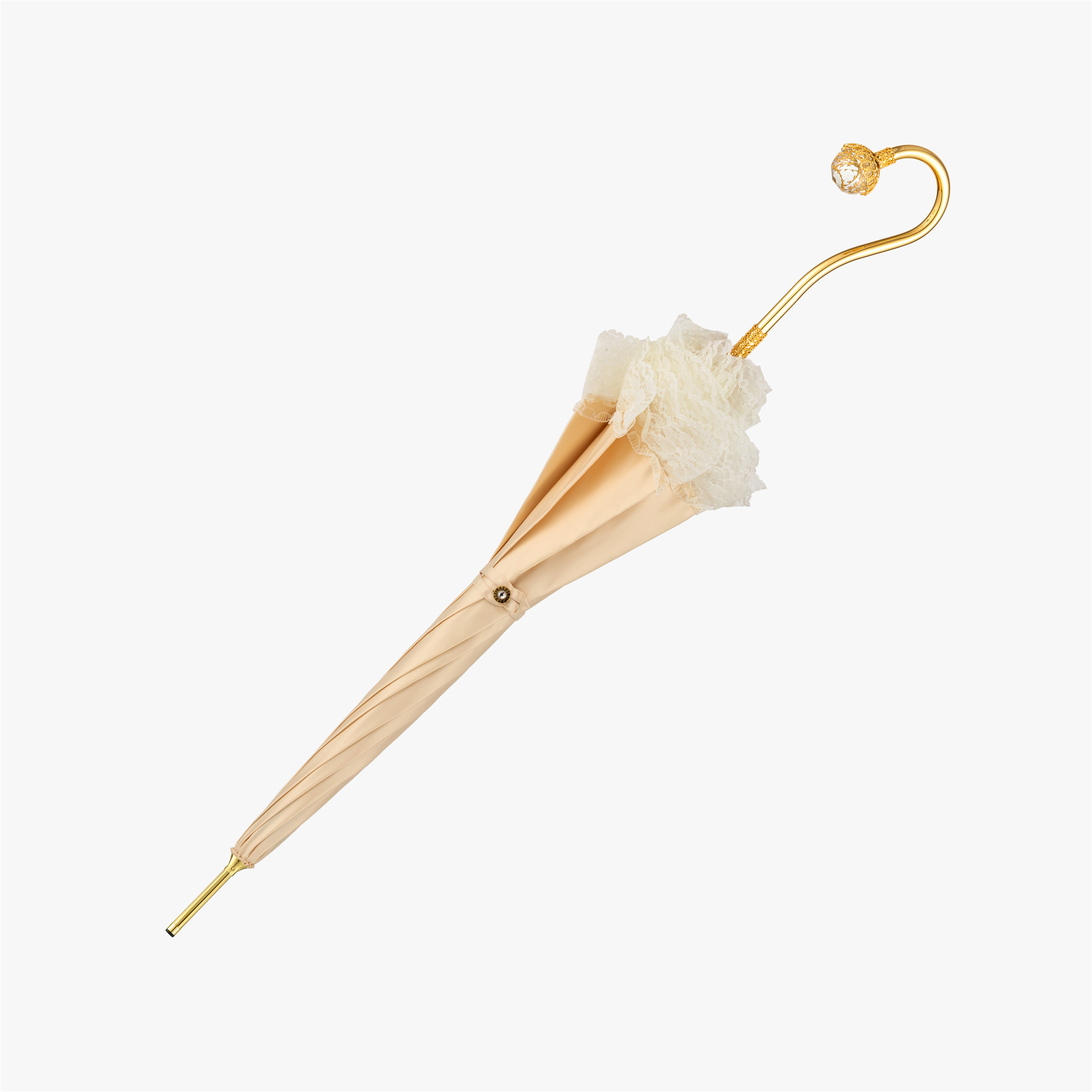 Exquisite crystal umbrella with long handle