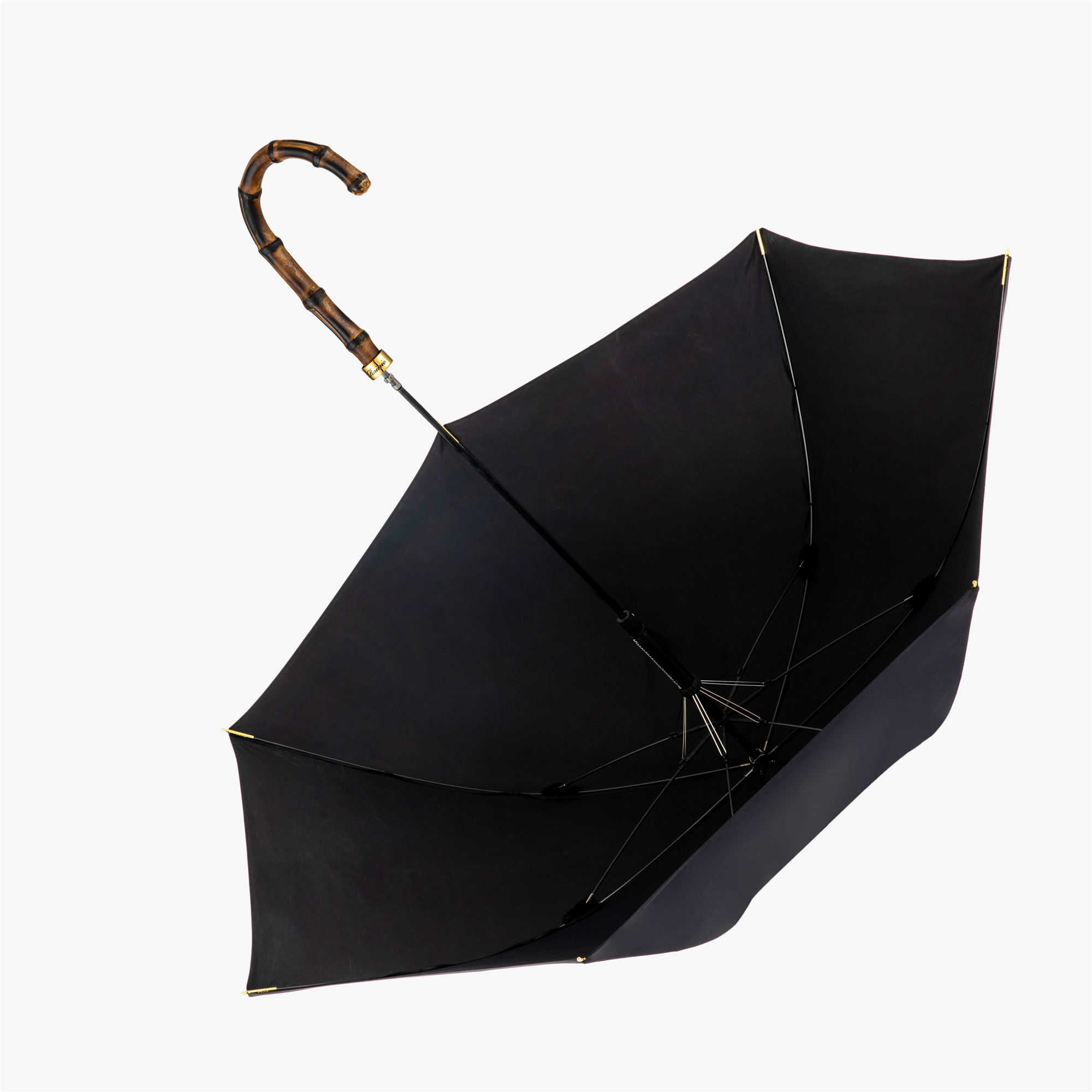 Thin curved vine umbrella with straight handle