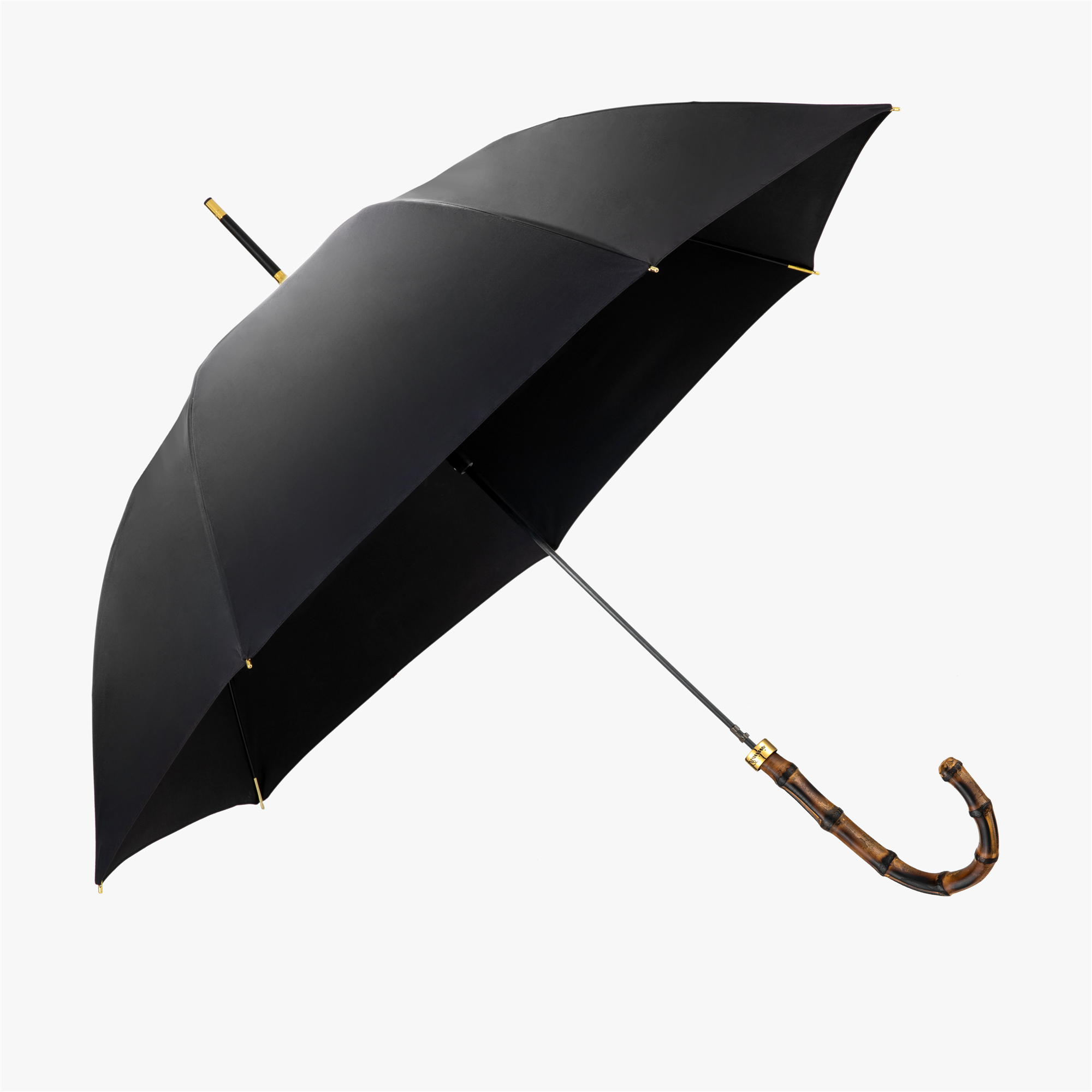 Thin curved vine umbrella with straight handle