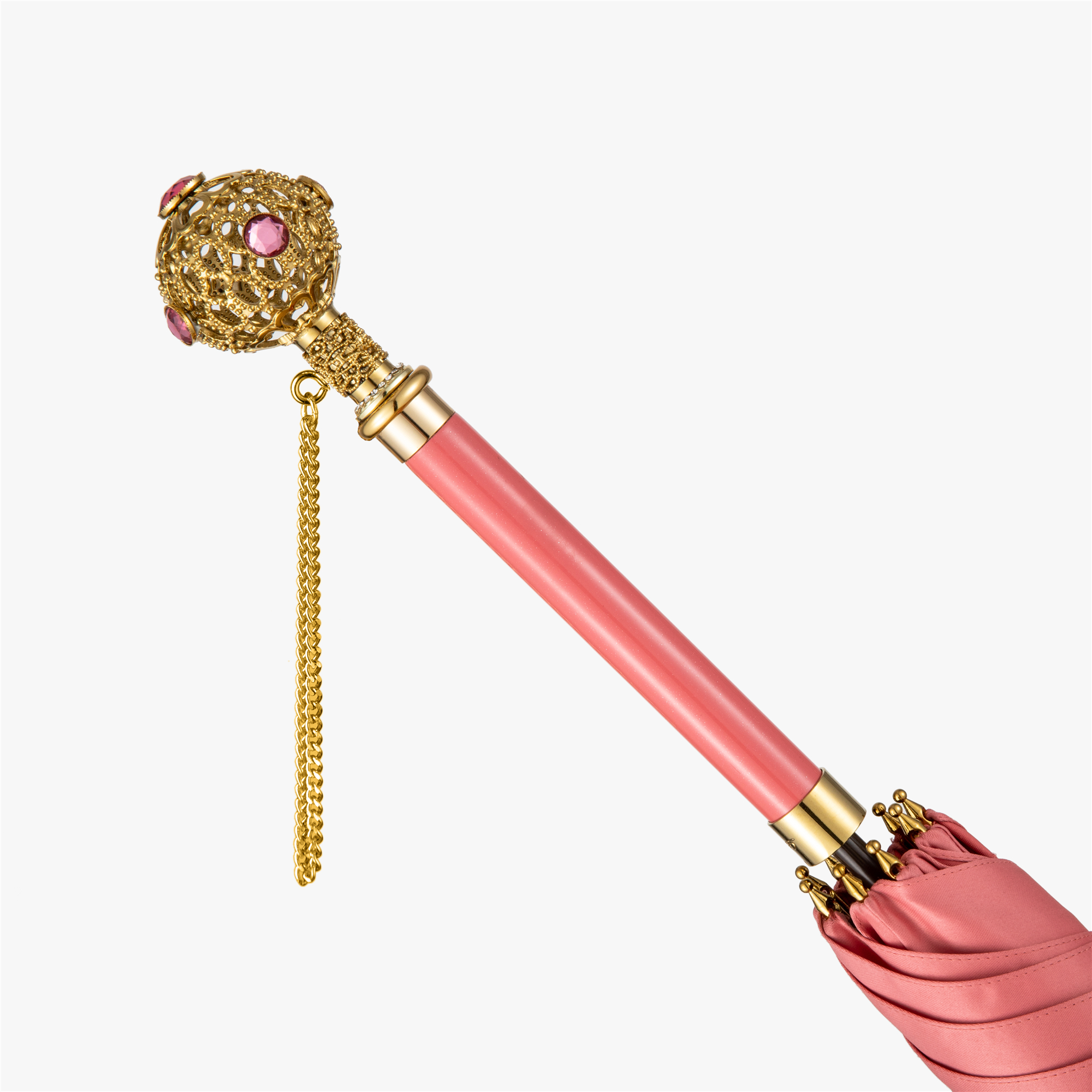 Exquisite ball umbrella with wooden handle